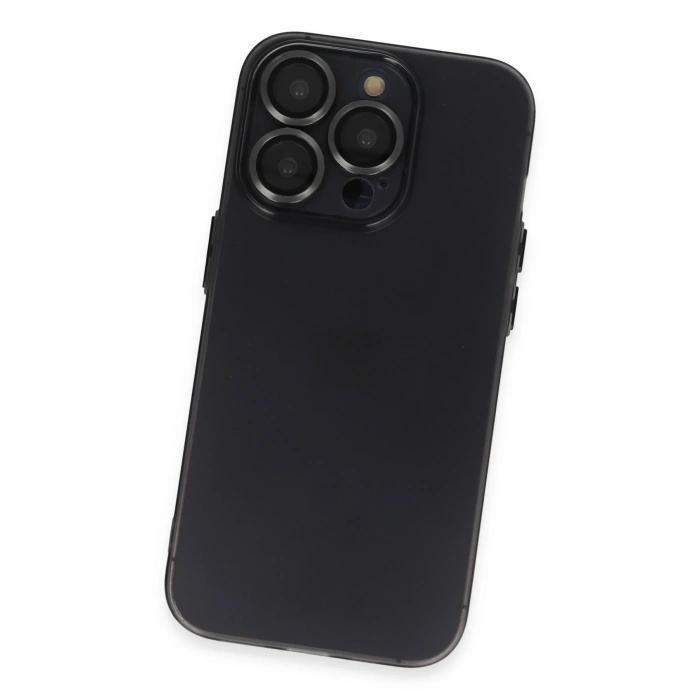 Newface iPhone 13 Pro Kılıf Luko Lens Silikon - Siyah