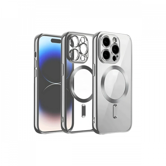 Newface iPhone 13 Pro Max Kılıf Kross Magneticsafe Kapak - Titan Gri