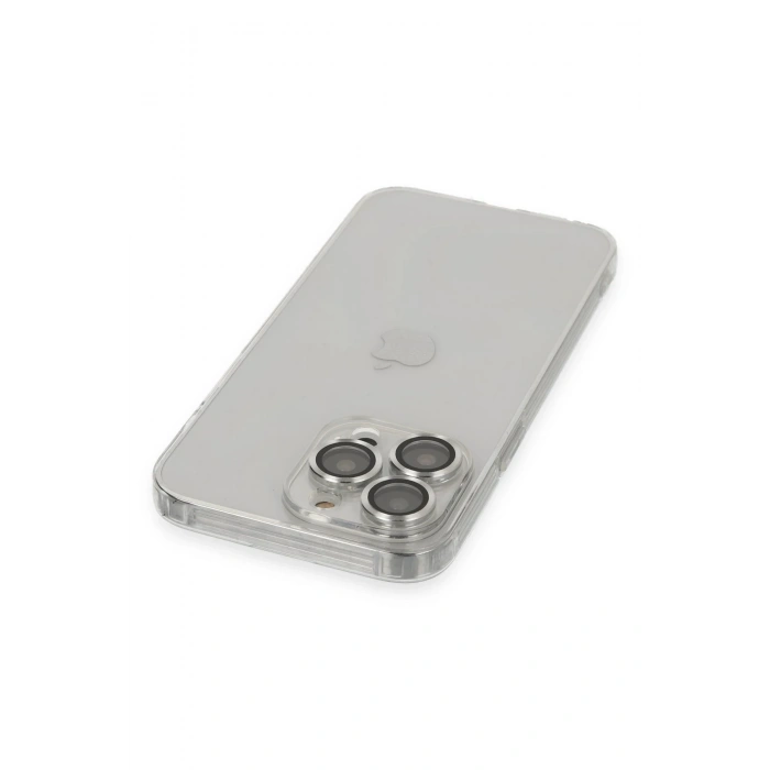 Newface iPhone 13 Pro Max Kılıf Luko Lens Silikon - Gümüş