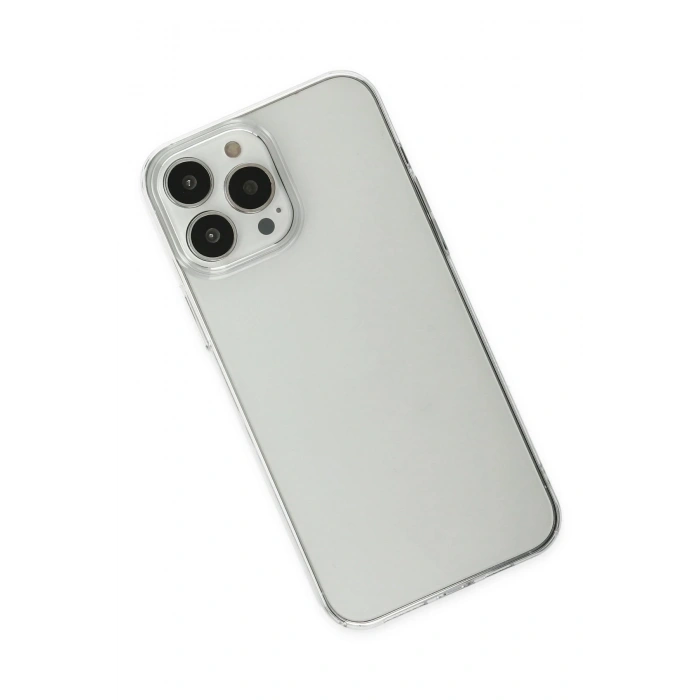 Newface iPhone 13 Pro Max Kılıf Pc Sert Şeffaf Kapak - Şeffaf