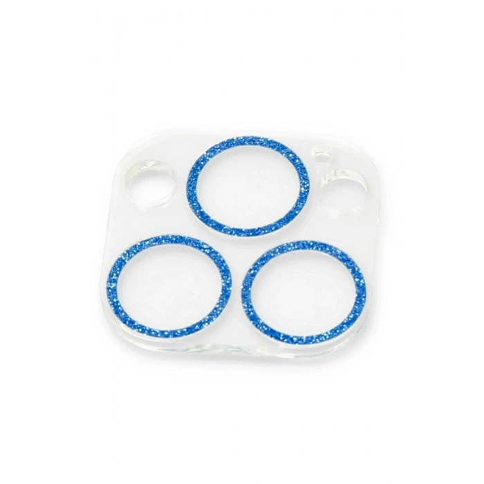 Newface iPhone 13 Pro Max Shine Kamera Lens Koruma Cam - Mavi