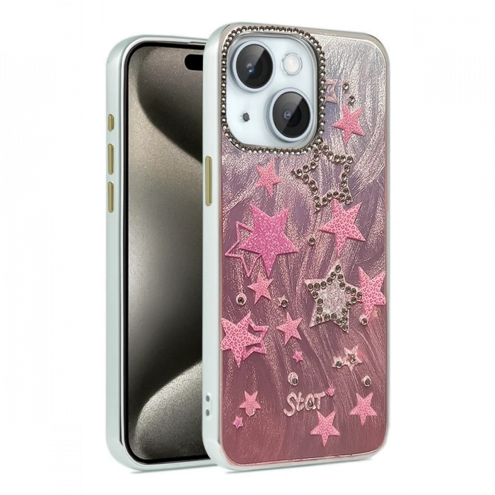 Newface iPhone 14 Kılıf Blade Aynalı Desenli Kapak - Desen 7