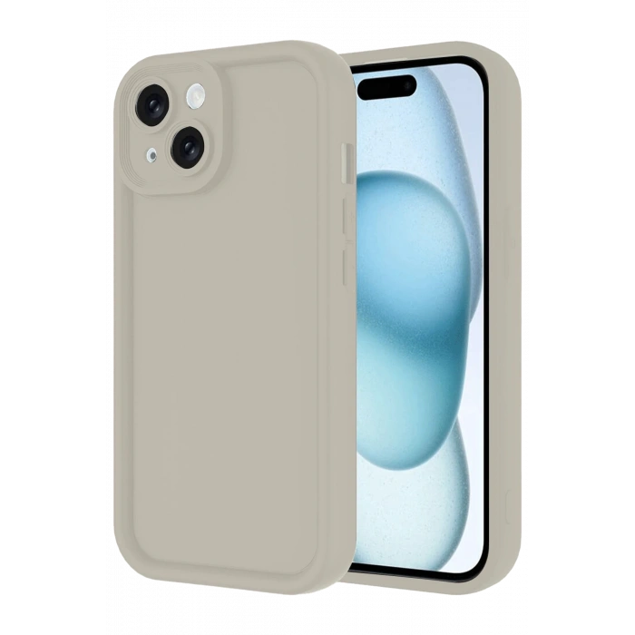 Newface iPhone 14 Kılıf Viera Silikon - Krem