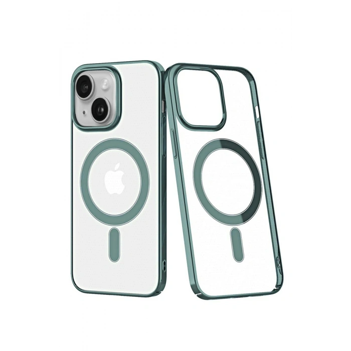 Newface iPhone 14 Plus Kılıf Element Magneticsafe Sert Kapak - Köknar Yeşili