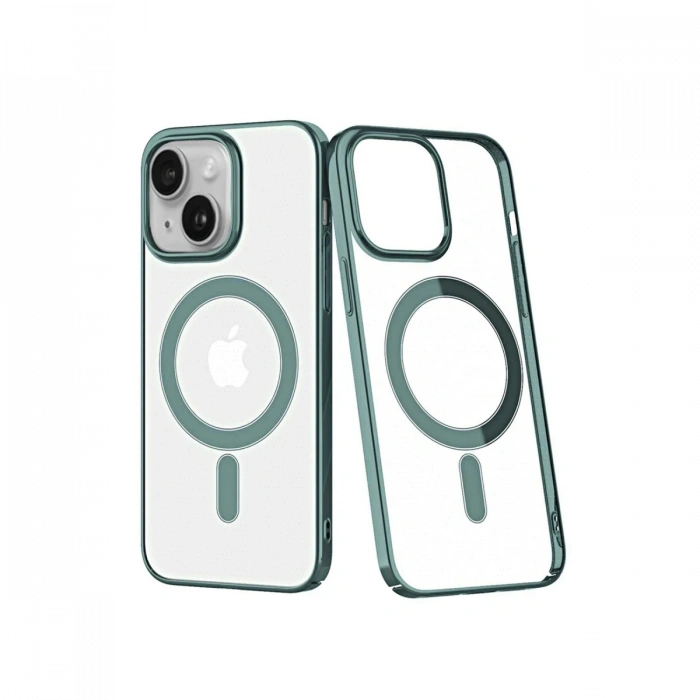 Newface iPhone 14 Plus Kılıf Element Magneticsafe Sert Kapak - Köknar Yeşili