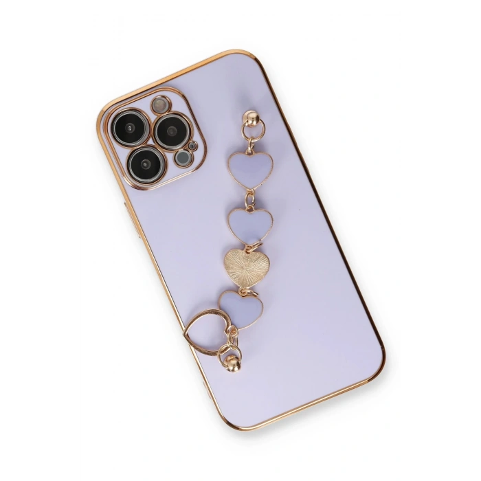 Newface iPhone 14 Pro Kılıf Esila Silikon - Lila