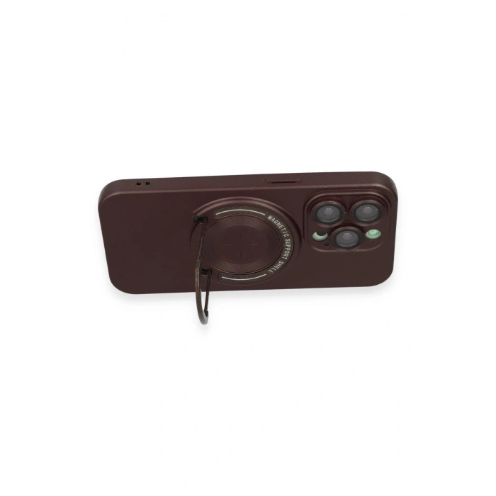 Newface iPhone 14 Pro Kılıf Lukka Magneticsafe Kapak - Kahverengi