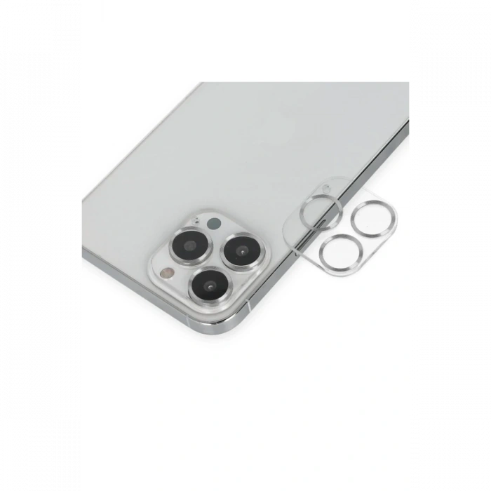 Newface iPhone 14 Pro Max Band Metal Kamera Lens - Gümüş