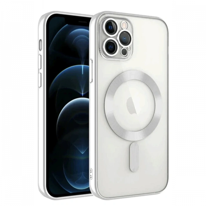 Newface iPhone 14 Pro Max Kılıf Kross Magneticsafe Kapak - Gümüş