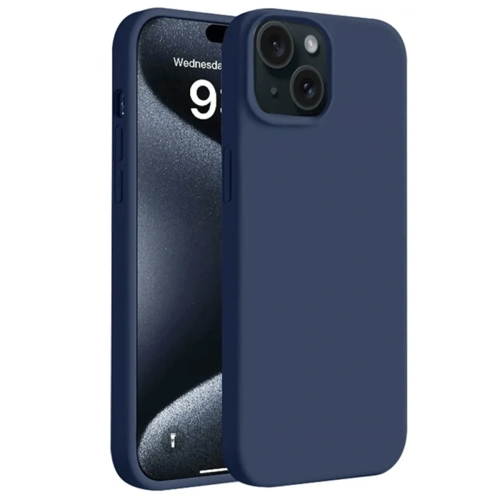 Newface iPhone 15 Kılıf First Silikon - Lacivert