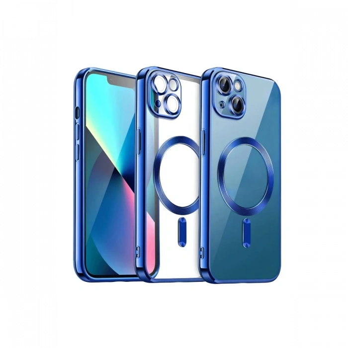 Newface iPhone 15 Kılıf Kross Magneticsafe Kapak - Lacivert