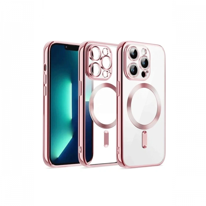 Newface iPhone 15 Kılıf Kross Magneticsafe Kapak - Pembe