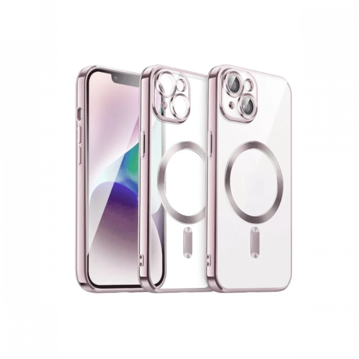 Newface iPhone 15 Kılıf Kross Magneticsafe Kapak - Rose