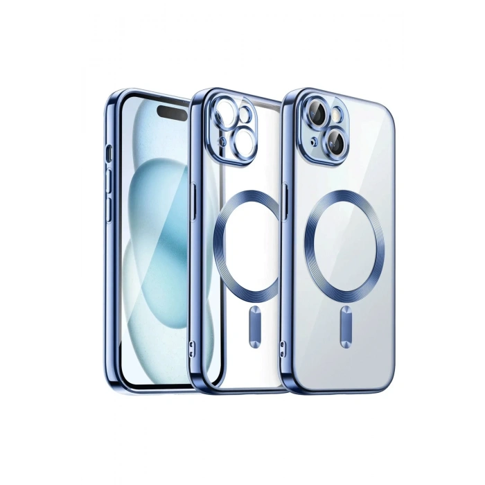 Newface iPhone 15 Kılıf Kross Magneticsafe Kapak - Sierra Blue