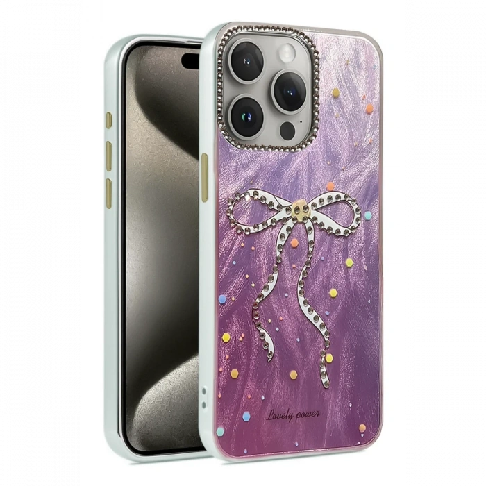 Newface iPhone 15 Pro Kılıf Blade Aynalı Desenli Kapak - Desen 1