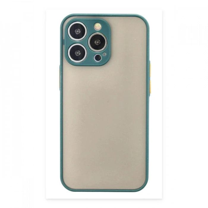 Newface iPhone 15 Pro Kılıf Montreal Silikon Kapak - Yeşil