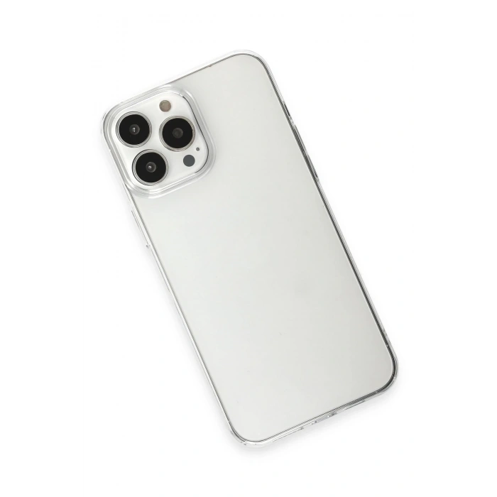 Newface iPhone 15 Pro Max Kılıf Pc Sert Şeffaf Kapak - Şeffaf