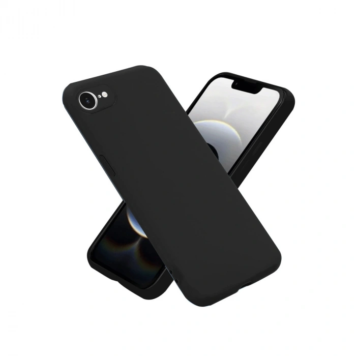 Newface iPhone 16E Kılıf First Silikon - Siyah