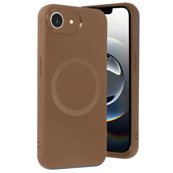 Newface iPhone 16E Kılıf Maya Karbon Kapak - Kahverengi