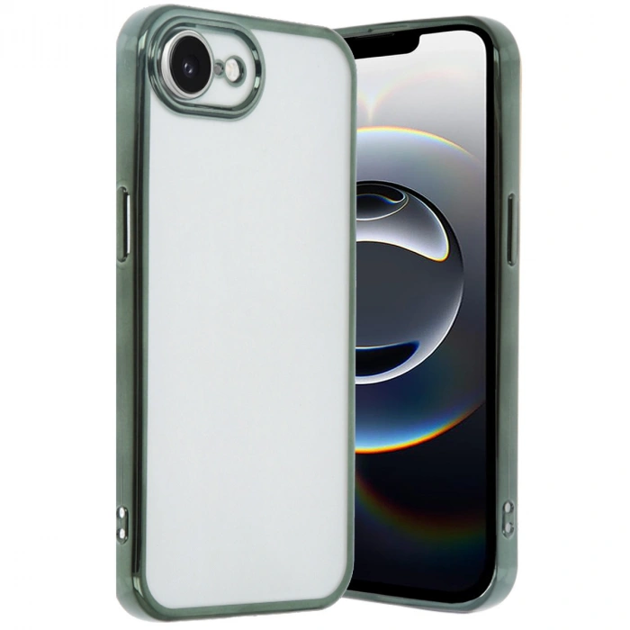 Newface iPhone 16E Kılıf Razer Lensli Silikon - Yeşil