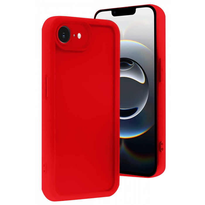 Newface iPhone 16E Kılıf Viera Silikon - Kırmızı