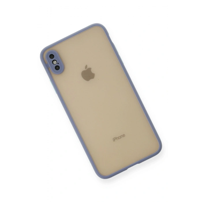 Newface iPhone XS Max Kılıf Montreal Silikon Kapak - Gri
