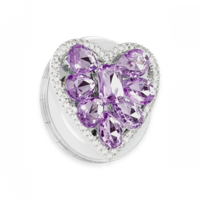 Newface Kickstand Taşlı Magsafe Stand - Mor