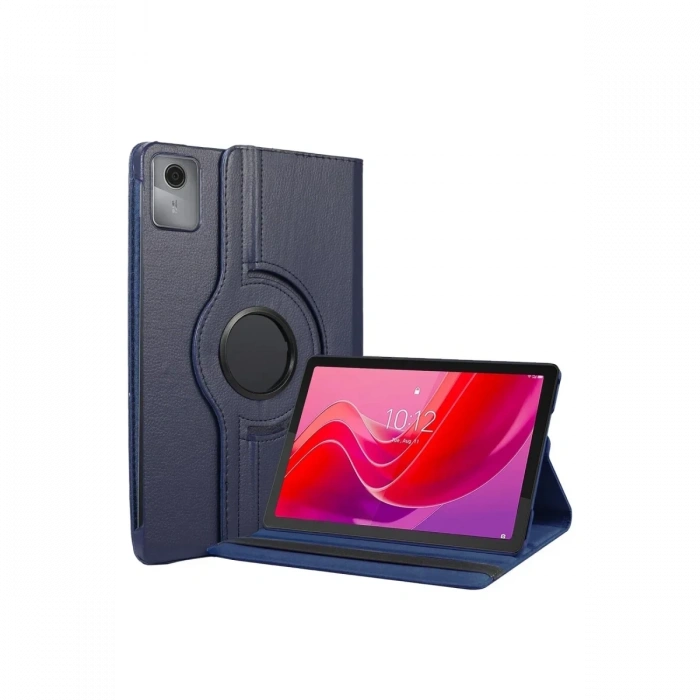 Newface Lenovo Tab M11 TB330FU 360 Tablet Deri Kılıf - Lacivert