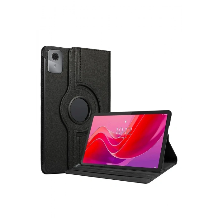 Newface Lenovo Tab M11 TB330FU 360 Tablet Deri Kılıf - Siyah