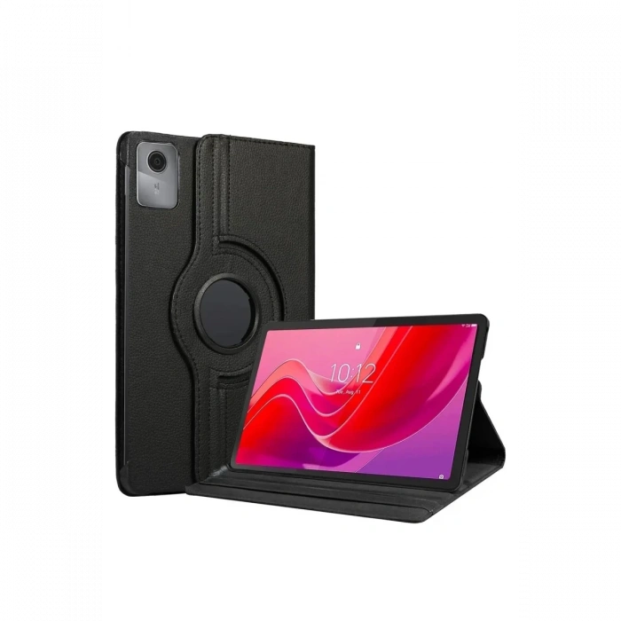 Newface Lenovo Tab M11 TB330FU 360 Tablet Deri Kılıf - Siyah
