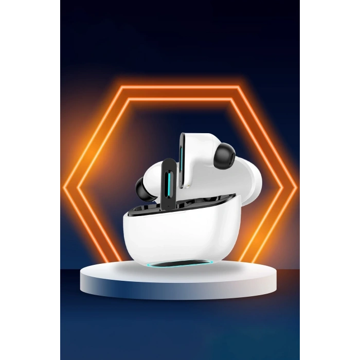 Newface LS-518 Aktif Gürültü Engelleyici Özellikli TWS Airpods Kulaklık - Beyaz-Siyah