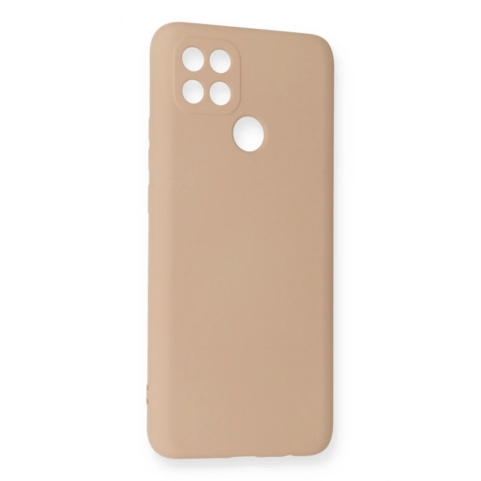 Newface Oppo A15 Kılıf Nano içi Kadife Silikon - Pudra