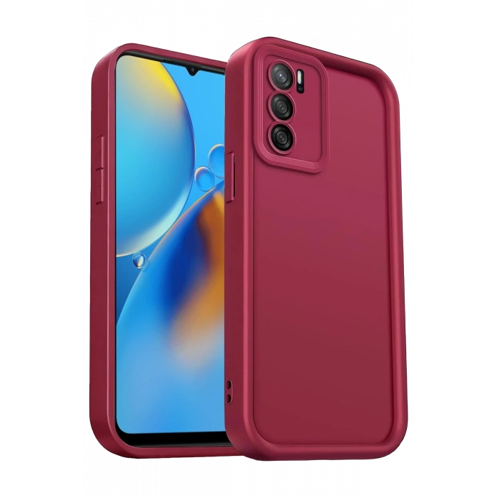 Newface Oppo A16 Kılıf Viera Silikon - Bordo