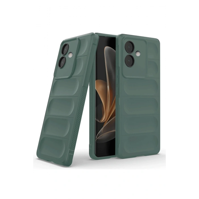 Newface Oppo A3 Kılıf Optimum Silikon - Koyu Yeşil