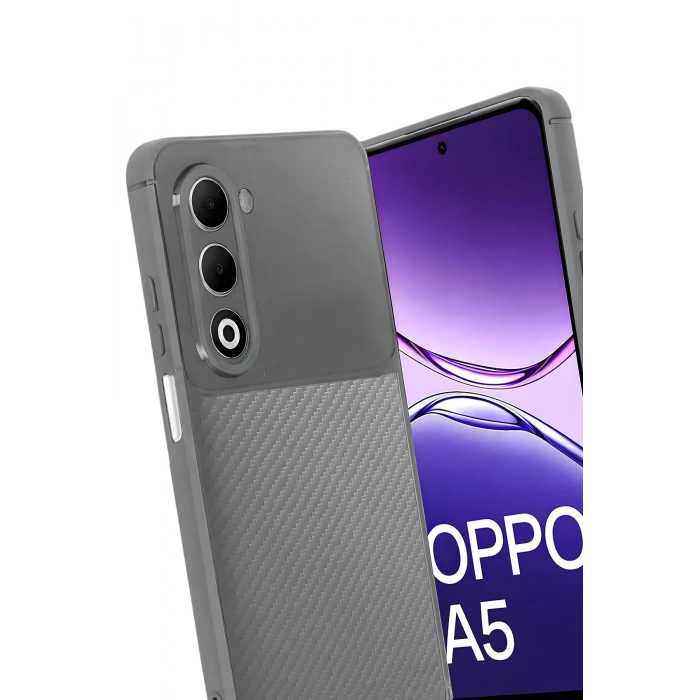 Newface Oppo A5 4G Auto Focus Karbon Kapak - Gri