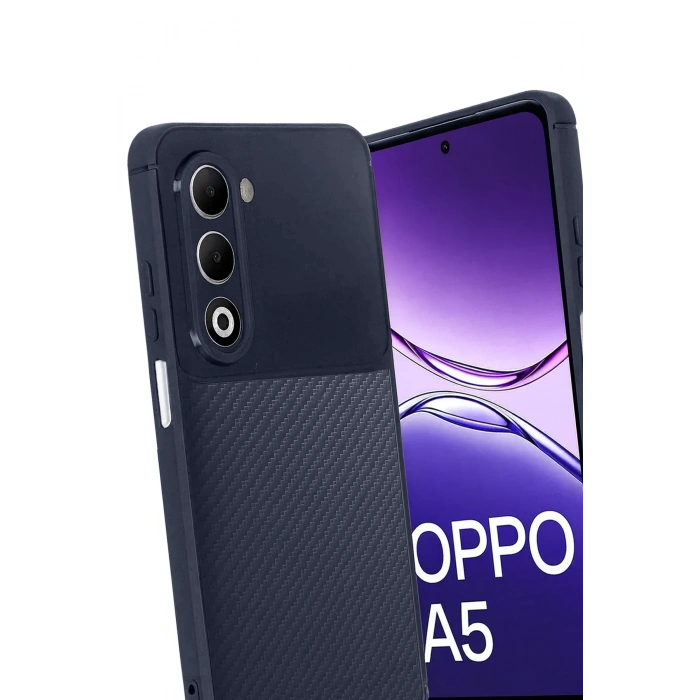 Newface Oppo A5 4G Auto Focus Karbon Kapak - Lacivert
