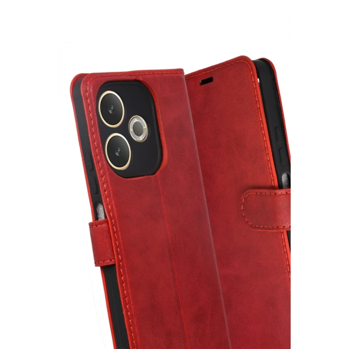 Newface Oppo A5 Pro 4G Trend S Plus Kapaklı Kılıf - Kırmızı