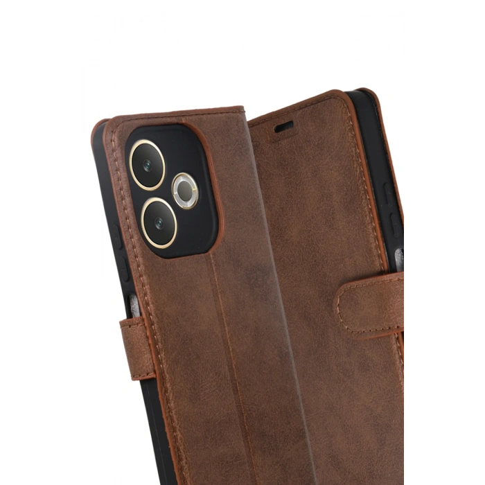 Newface Oppo A5 Pro 4G Trend S Plus Kapaklı Kılıf - Taba