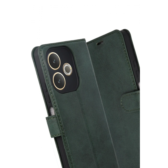 Newface Oppo A5 Pro 4G Trend S Plus Kapaklı Kılıf - Yeşil