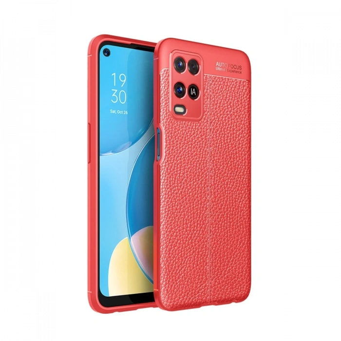 Newface Oppo A54 4G Kılıf Auto Focus Kapak - Kırmızı