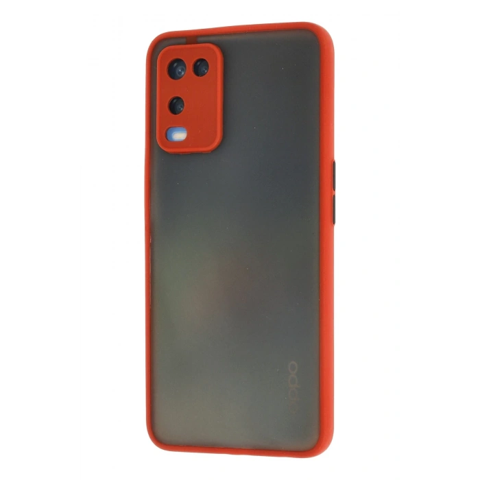 Newface Oppo A54 4G Kılıf Montreal Silikon Kapak - Kırmızı