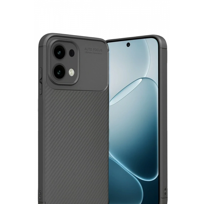 Newface Oppo A6 Pro 4G Auto Focus Karbon Kapak - Gri