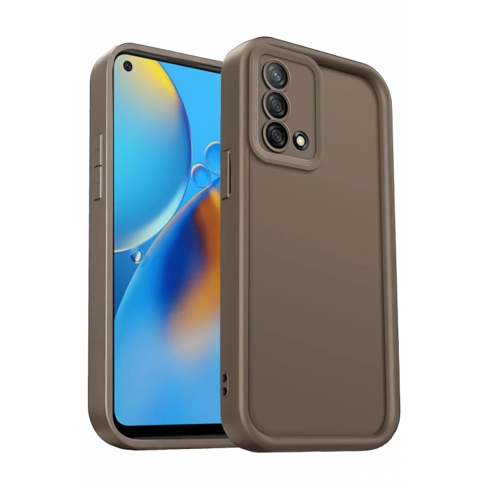 Newface Oppo A74 4G Kılıf Viera Silikon - Kahverengi