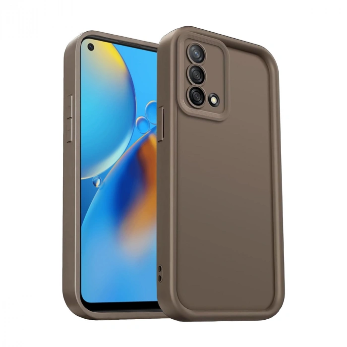 Newface Oppo A74 4G Kılıf Viera Silikon - Kahverengi