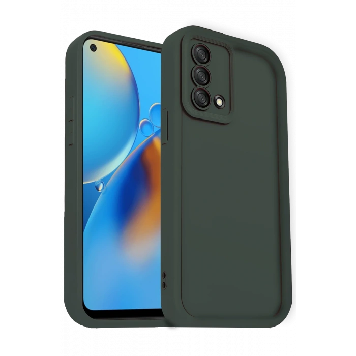 Newface Oppo A74 4G Kılıf Viera Silikon - Koyu Yeşil