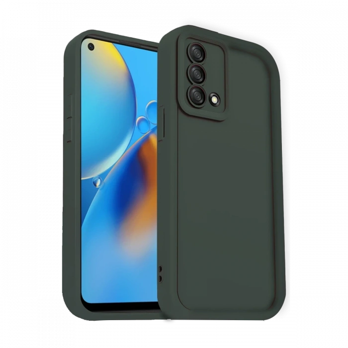 Newface Oppo A74 4G Kılıf Viera Silikon - Koyu Yeşil
