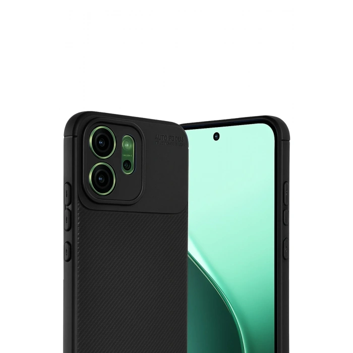 Newface Oppo Reno 14 Auto Focus Karbon Kapak - Siyah