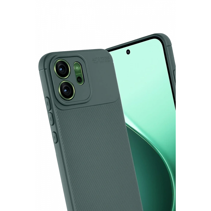 Newface Oppo Reno 14F Auto Focus Karbon Kapak - Koyu Yeşil