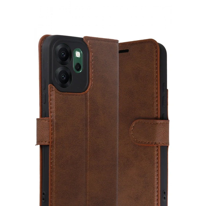 Newface Oppo Reno 14F Trend S Plus Kapaklı Kılıf - Taba