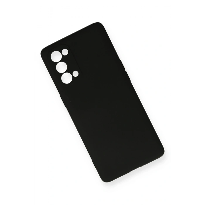 Newface Oppo Reno 5 Kılıf Nano içi Kadife Silikon - Siyah
